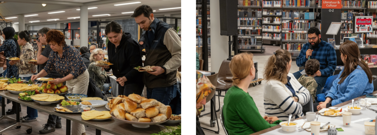 Iftar diner voor taalcursisten en vrijwilligers Bibliocenter Weert